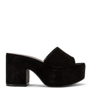 Larroude Miso Platform Sandal Size: 8 Color: Black